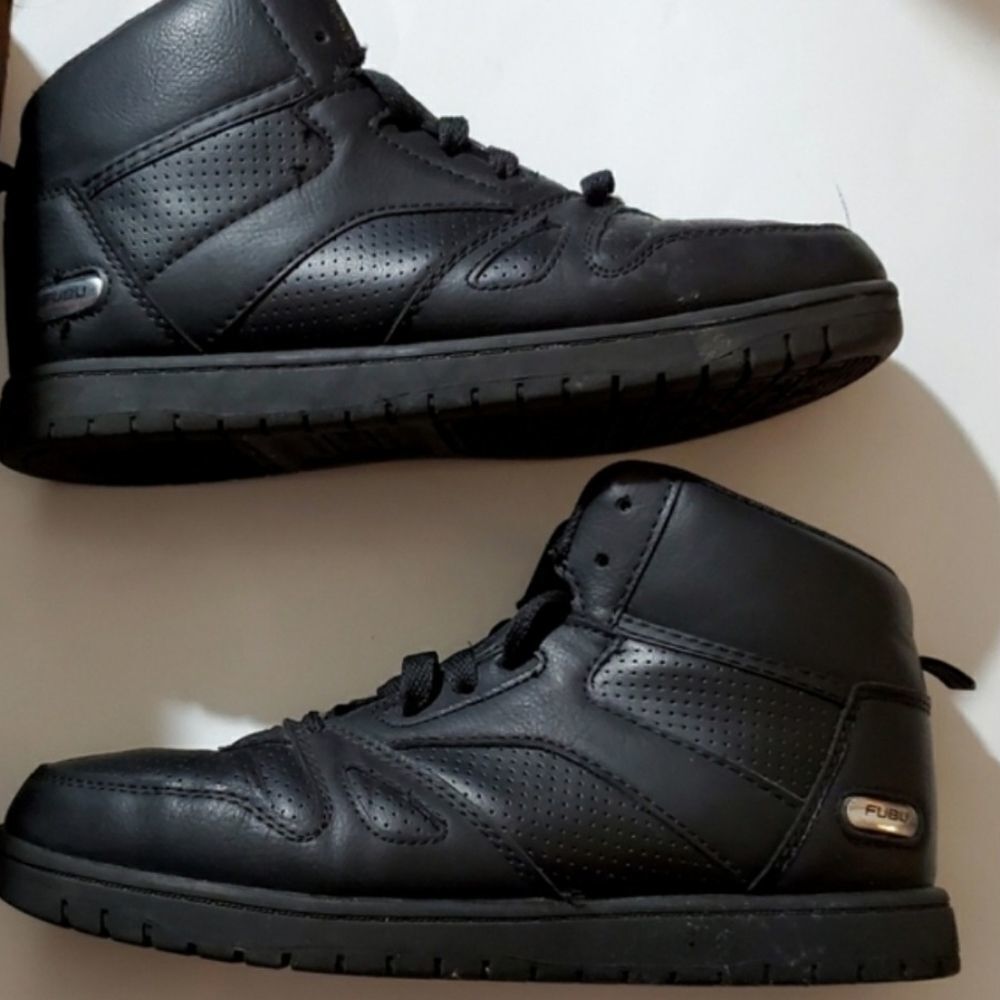 FUBU Sneakers Men’s Size 7 Women’s Size 9 Unisex Black High Top